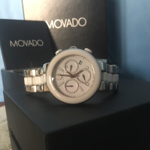Movado White / Silver Cerena Chronograph Watch - Picture 4 of 6